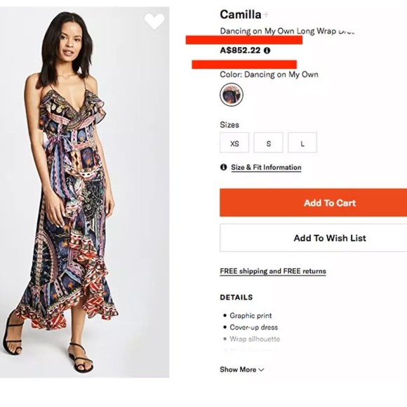 Camilla wrap maxi dress XS - Picture 7 of 7